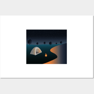 Camping under the stars Posters and Art